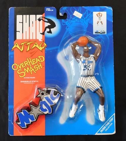 Shaq Attaq 1993 Overhead Smash Action Figure - Kenner - Shaquille O'Neal - Magic Cover
