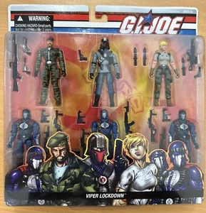GI JOE Viper Lockdown 6 Figure Pack Rare Gi Jane & Gi Joe Figures Vintage 2005 - Picture 1 of 9