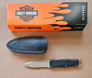 Benchmade Harley Davidson 13410S Nightshift Fixed Blade, Satin Combo Edge *NEW* - Picture 1 of 11