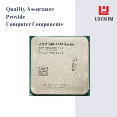 CPU AMD A10-9700 - Socket AM4 4 núcleos 4 hilos 3,5 GHz 2 MB de caché L2 de 4 MB de caché L3 Foto 1 de 4