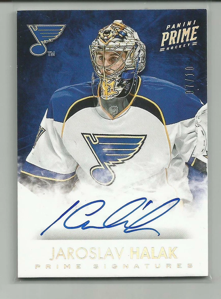 2013-14 Panini Prime Signatures Silver Jaroslav Halak Auto Autograph  #ed 7 / 10 - Image 1 of 1