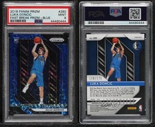 2018-19 Panini Prizm Fast Break Blue /175 Luka Doncic #280 PSA 9 MINT Rookie RC