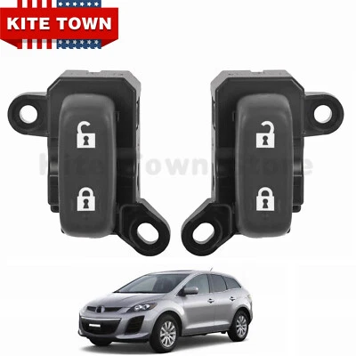 Pair (L&R) Front Door Lock Switch for 2010-2013 Mazda 3 6 CX-7 CX-9 GEA4-66-660 - Imagem 1 de 4