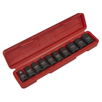 (BS) Sealey Heavy Duty Impact Torx Star Female Socket Set E10 > E24 1/2 Drive - Image 1 of 4