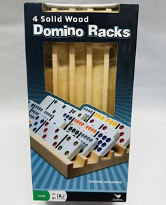 Cardinal Domino Racks 4 Solid Wood Domino Train Holder Racks NEW - Picture 1 of 6