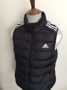 ADIDAS PADDED GILET JACKET SIZE LADIES LARGE 16-18 BLACK - Picture 1 of 2