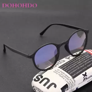 2021 round anti Blue Light Glasses Frame Women Men Vintage Clear Lens Spectacles - Picture 1 of 7