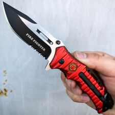 8.25" Military Tactical FIRE FIGHTER RESCUE SPRING Folding ASSISTED Pocket Knife