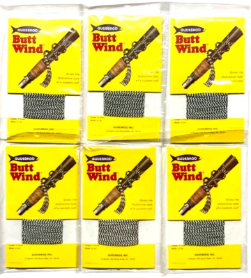 6 PACKS Gudebrod Butt Wind 3/32" Width White Black Twist 3-Yard For Custom Rods - Image 1 of 4