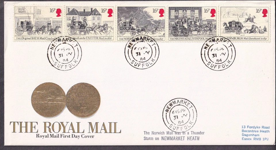 1984 ROYAL MAIL, RM COVER - NEWMARKET CDS - Image 1 of 1