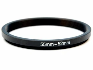 55-52mm Metal Step down Ring Lens Adapter 55 Male to 52 Female Thread - UK STOCK - Picture 1 of 5