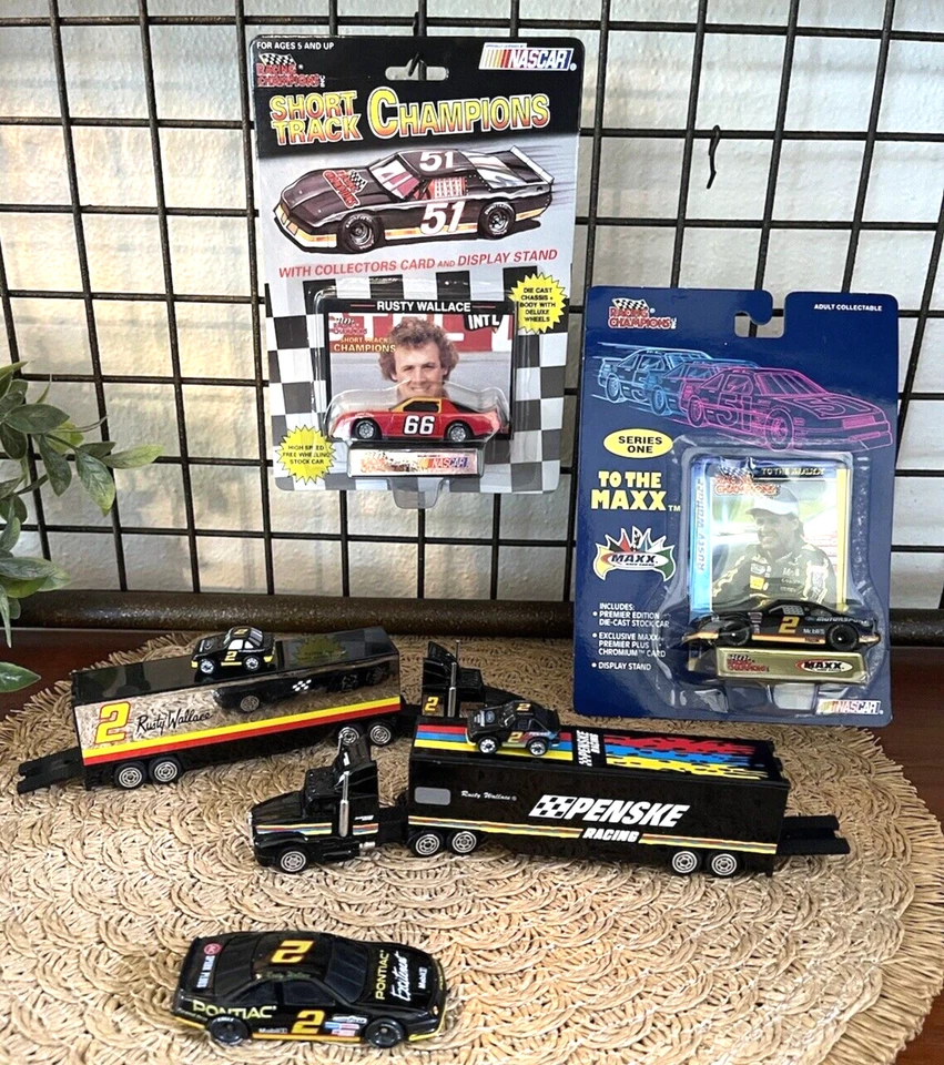 Rusty Wallace #2 y #66 Penske - Coches y transportistas fundidos a presión NASCAR - Años 90 Foto 1 de 1