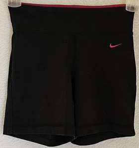 Nike Womens Biker Shorts Size XS X Small Black Pink - Picture 1 of 24