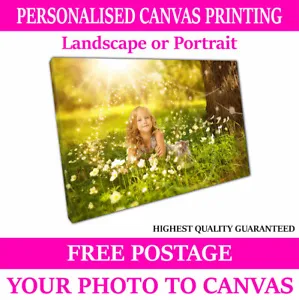 Personalised Framed Photo Canvas Print Custom Large Box Printing Ready to Hang - Picture 1 of 7