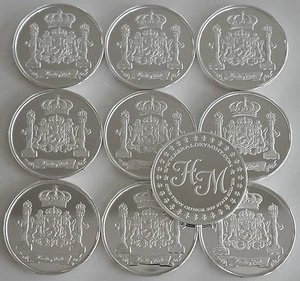 10 ONE OZ HW MINTING HERALDRY MINT "GERMANY" FINE .999 SILVER COINS SILVER ROUND - Picture 1 of 2