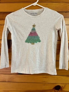 Crewcuts Flip Sequin Christmas Tree Top Girls Shirt Size M (8-9) - Picture 1 of 3