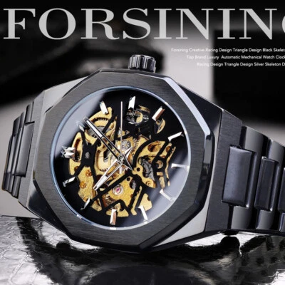 Gift Luxury Fashion Wristwatch Skeleton Dial Leisure Mechanical Watch Men's - Image 1 of 4