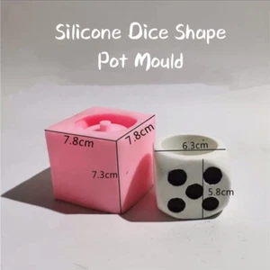 Maceta en forma de dados de silicona maceta de jardín jarrón de concreto molde hágalo usted mismo arcilla de resina - Imagen 1 de 1