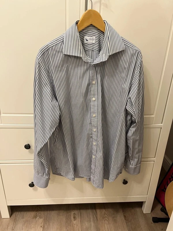 Men Boys Casual Formal BUSINESS OFFICE WORK LEISURE SHIRTS Long Sleeve 17" 43 cm - Image 1 of 4