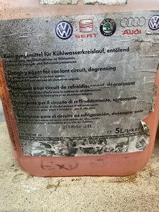 Audi RS6 4F Cleaning Agent For Coolant Circuit Deoiling 5L G052188A3 2005-2022 - Picture 1 of 2