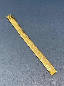 Vintage 10mm Gold Tone Staight Lug Flex Watchband - Pre-owned - Picture 1 of 8