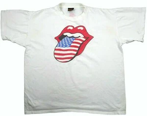 THE ROLLING STONES 1994 1995 TOUR vintage t shirt BROCKUM USA Flag Tongue XL - Picture 1 of 11