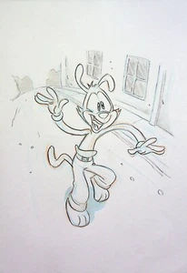 Animaniacs 1993 Moisés Macasinag original entintado a mano arte WB Amblin - Imagen 1 de 2