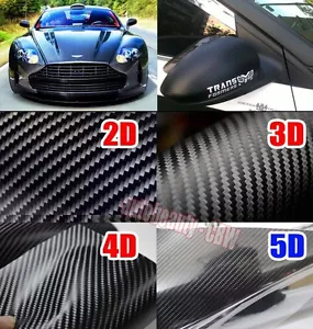 Cool Car 2D 3D 4D 5D Carbon Fiber Texture Wrap Vinyl Sticker PVC Decal Air Free - Foto 1 di 19