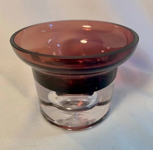 Vintage MCM Amethyst Nut Dish Trinket Votive Candle Holder with Bubble Base - Picture 1 of 5