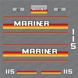 Mariner 115 Outboard/Boat Motor (82/89) Aftermarket Decal Aufkleber Sticker Set - Picture 1 of 4
