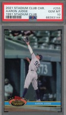 Aaron Judge 2021 Topps Stadium Club Chrome 1991 Baseball Card #255 Graded PSA 10
