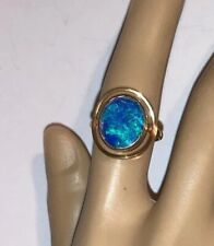 Beautiful Antique Victorian 14k Gold Opal Ring Size 7.5