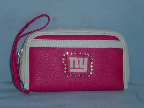 New York NY GIANTS   Womens/Girls  PINK FASHION WALLET with Rhinestones  NEW! Cover