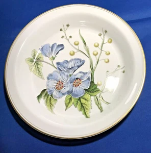 Vintage Spode Stanford Flowers Pie Plate, England, Lida, Acacia, Blue Flowers - Picture 1 of 3