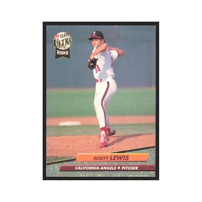 1992 Fleer Ultra Scott Lewis RC Angels #328 - Image 1 of 3