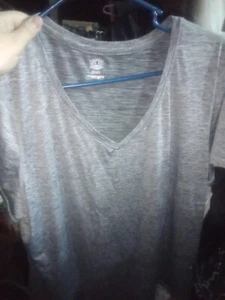 Athletic Works Gray Space V-Neck Cap Sleeve Polyester Pullover Size XXL 20 - Picture 1 of 4