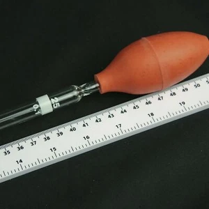 25ml Glass pipette with rubber bulb laboratory chemistry dropper dispensing  - Picture 1 of 2