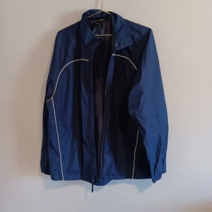 North End ECO Mens Windbreaker Jacket M Medium Navy Blue White Full Zip - Picture 1 of 5