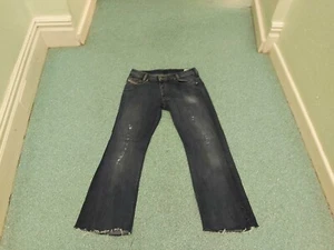 Jeans de mezclilla azul oscuro desteñidos Diesel Koffha cintura 31" pierna 27" para hombre - Imagen 1 de 5