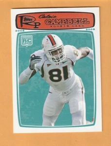 Calais Campbell Miami Hurricanes 2008 Topps Rookie Progression #173 7P - Picture 1 of 2