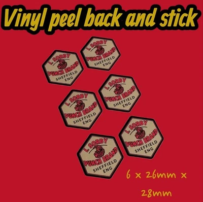 I Sorby Punch Vinyl Stickers Decal For Planes and tools Chisel Pig Wood Box Jig - Image 1 of 2