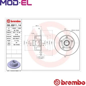 2x BRAKE DISC 08.6911.14 - Picture 1 of 7