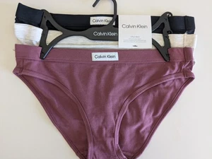 Calvin Klein women's Size S / SMALL Bikini Cotton Stretch Panties 3 pair - Picture 1 of 3