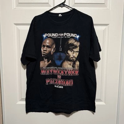 Floyd Mayweather Vs Manny Pacquiao 2015 Match Off Boxing Fight Shirt Size Large - Image 1 of 4