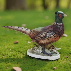 Lefton China Pheasant Figurine KW769 Hand Painted Mid-Century Crown Label - Picture 1 of 12