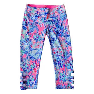 Lilly Pulitzer Luxletic Hose Damen Large Cropped Blumen Weekender Legging Yoga - Bild 1 von 16