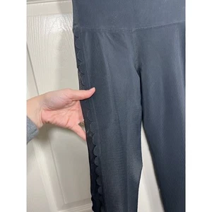 Legging Acanalado Beach Riot S Ayla Negro Vieira Malla Transparente Lateral Atletismo Gimnasio - Imagen 1 de 7