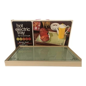 Vintage Cornwall Hot Electric Tablett Warming Plate, # 1418 AVOCADO 1973 Party Tablett - Bild 1 von 11