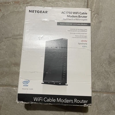NETGEAR AC1750 WiFi Cable Modem Router Built-In DOCSIS 3.0-Model C6300 - Image 1 of 4