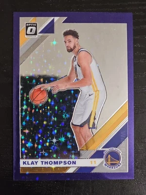 2019 Donruss Optic | Klay Thompson /29 | FOTL Purple Stars Prizm #18 - Image 1 of 2